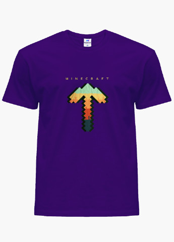 Фіолетова демісезонна футболка дитяча майнкрафт (minecraft) (9224-1169) MobiPrint