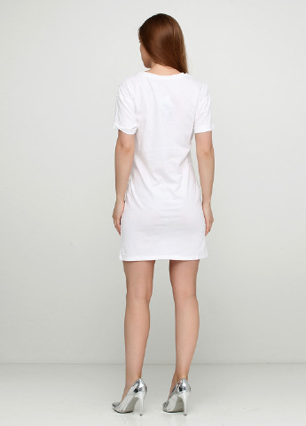 Белое кэжуал платье платье-футболка C&A однотонное
