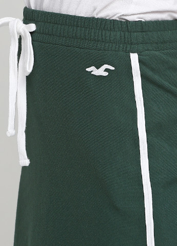 Темно-зеленая спортивная с логотипом юбка Hollister