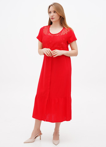 Красное кэжуал платье Ruta-S однотонное