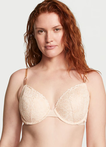 Бежевий демісезонний комплект білизни (бюстгалтер, трусики) Victoria's Secret