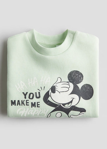 М'ятний світшот H&M персонажі без декору (366117177)