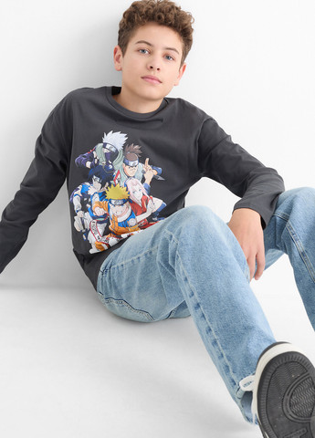 Разноцветный демисезонный кэжуал лонгслив C&A персонажи