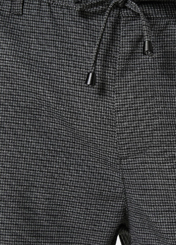 Графитовые кэжуал демисезонные укороченные, зауженные брюки KOTON