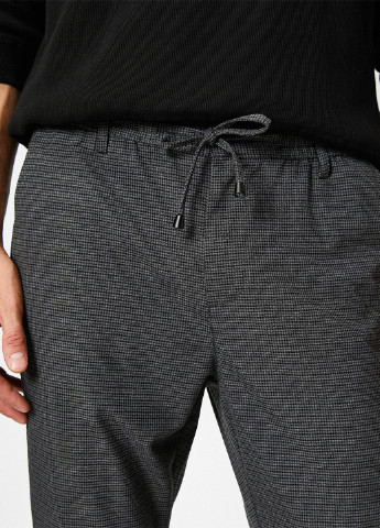 Графитовые кэжуал демисезонные укороченные, зауженные брюки KOTON