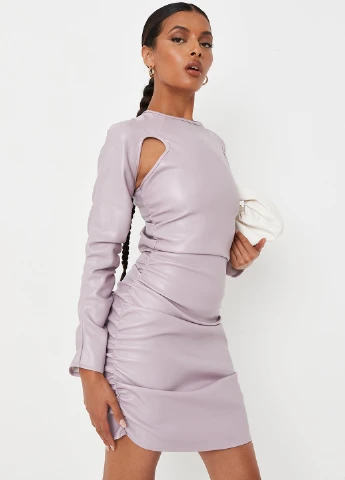 Светло-лиловое кэжуал платье футляр Missguided однотонное