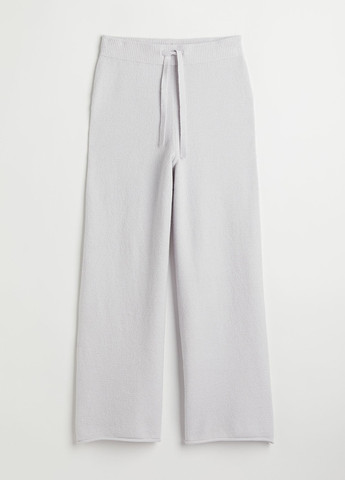 Светло-серые кэжуал демисезонные прямые брюки H&M