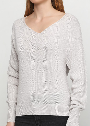 Светло-серый демисезонный пуловер пуловер No Brand