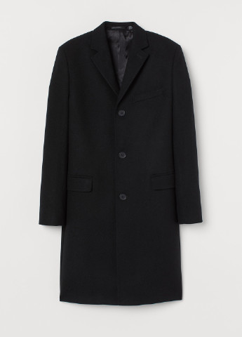 Черное демисезонное Пальто однобортное H&M