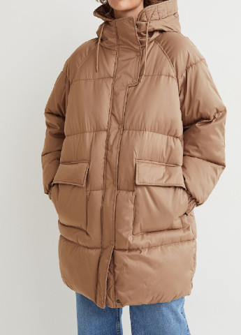 Светло-коричневая зимняя куртка H&M