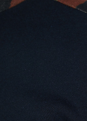 KOTON свитшот однотонный темно-синий кэжуал полиэстер, трикотаж