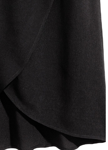 Черная кэжуал юбка H&M на запах