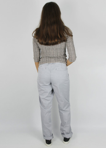 Светло-серые кэжуал демисезонные прямые брюки S.Oliver