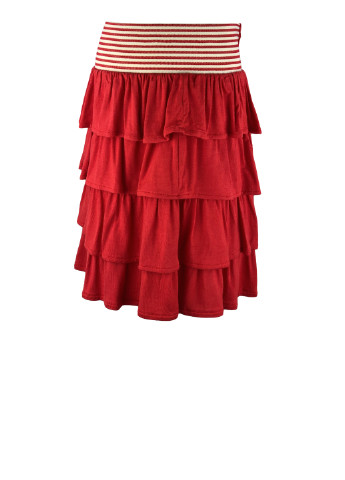 Красная кэжуал однотонная юбка Cache Cache