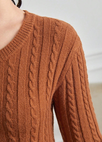 Коричневое платье SHEIN (329533320)