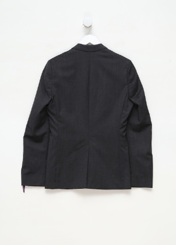 Пиджак C&A однотонный тёмно-серый деловой шерсть