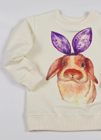 Little Bunny свитшот свитшот рисунок молочный кэжуал