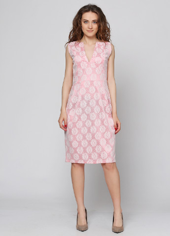 Розовое кэжуал платье Ut однотонное