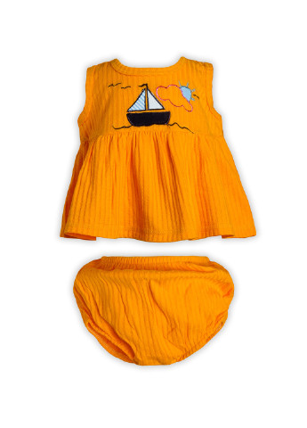 Оранжевый летний комплект (платье, трусики) Place