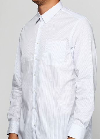 Белая кэжуал рубашка в полоску John Richmond