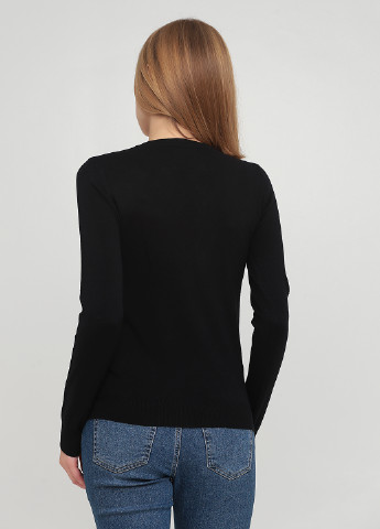 Черный демисезонный пуловер пуловер Moni&co
