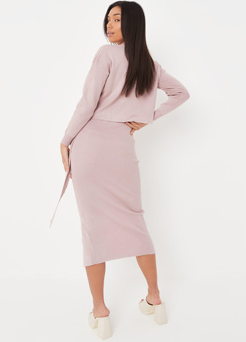 Розовый демисезонный комплект (джемпер, юбка) Missguided