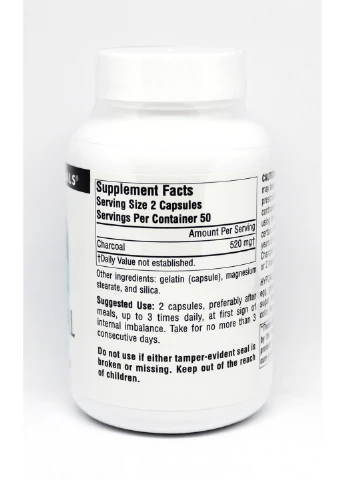 Уголь 260мг,, 100 капсул Source Naturals (255409395)