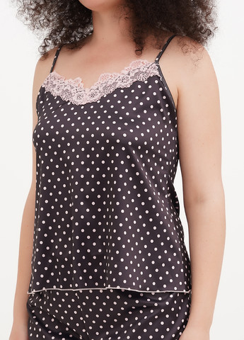 Темно-коричнева всесезон піжама (топ, шорти) топ + шорти Sambario