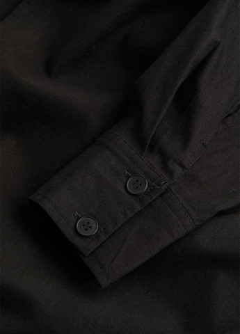 Чорна кежуал сукня на запах H&M однотонна