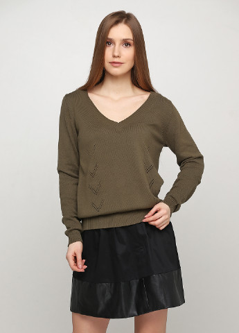 Оливковый (хаки) демисезонный пуловер пуловер Vero Moda
