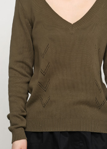Оливковий (хакі) демісезонний пуловер пуловер Vero Moda