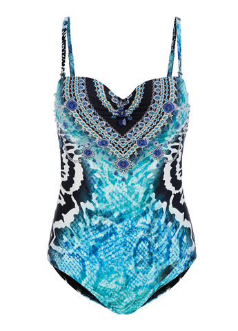 Комбинированный летний купальник слитный Marc & André