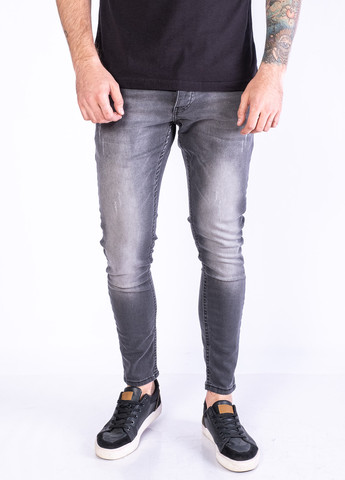 Серые демисезонные скинни джинсы Time of Style