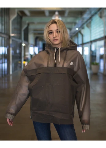Коричневая демисезонная ветровка w nsw jkt anrk trpnt earth day Nike