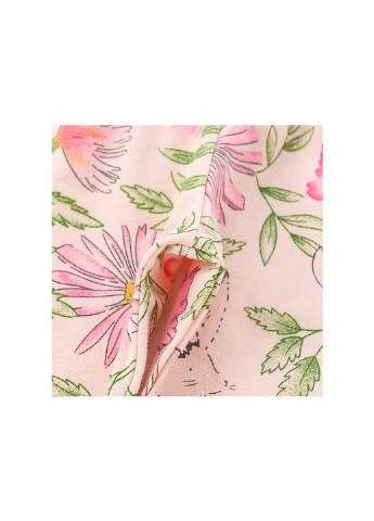Легінси для дівчинки з квітковим принтом рожеві Flowers Berni kids 59940 (254593946)