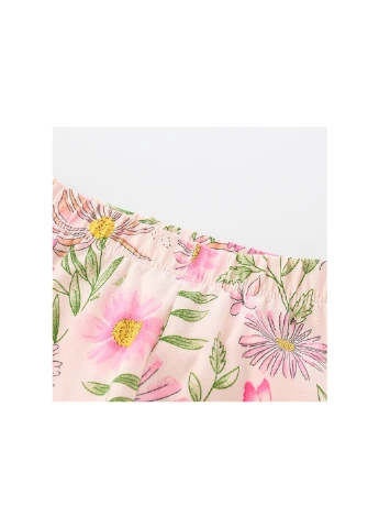 Легінси для дівчинки з квітковим принтом рожеві Flowers Berni kids 59940 (254593946)