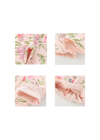 Легінси для дівчинки з квітковим принтом рожеві Flowers Berni kids 59940 (254593946)