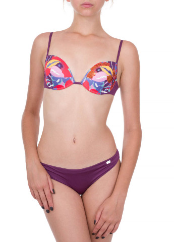 Фиолетовый летний купальник (лиф, трусы) ARMANI EA7