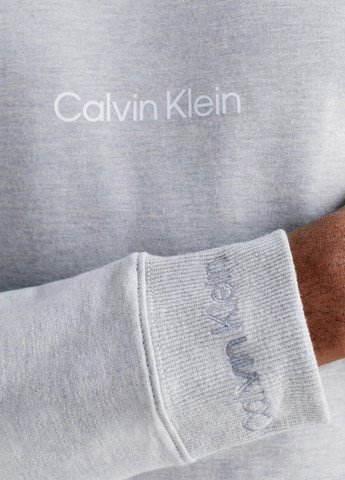 Серый свитшот Calvin Klein меланж без декора (328209639)