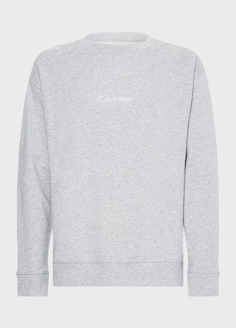 Серый свитшот Calvin Klein меланж без декора (328209639)