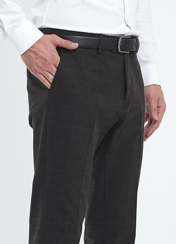 Темно-коричневые кэжуал демисезонные классические брюки Trend Collection