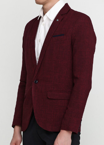 Пиджак Man's Wear с длинным рукавом меланж бордовый кэжуал