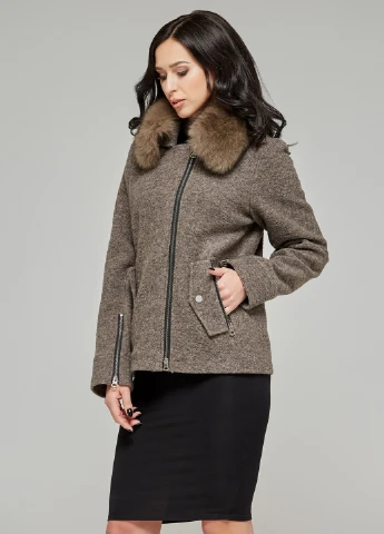 Сіро-коричневе Кежуал напівпальто MN меланж