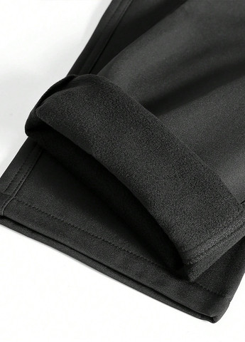 Черные спортивные демисезонные зауженные брюки SHEIN