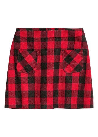 Красная кэжуал в полоску юбка H&M колокол