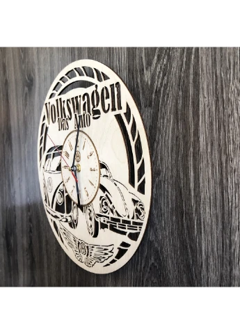 Стильний годинник з дерева настінний "Volkswagen" 7Arts (253567679)