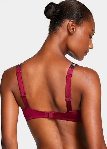 Бордовий демісезонний комплект (бюстгальтер, трусики) Victoria's Secret