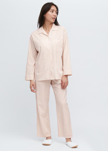 Помаранчева всесезон піжама (сорочка, штани) сорочка + брюки Uniqlo