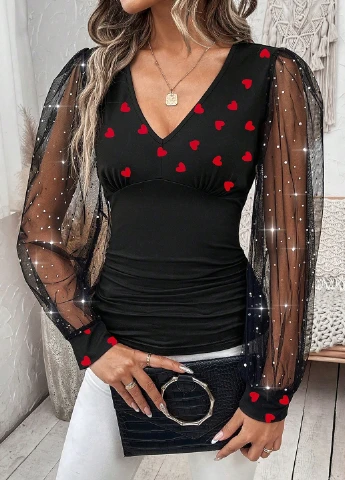Чорна блуза SHEIN