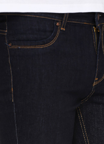 Темно-синие зимние зауженные джинсы Cardellino